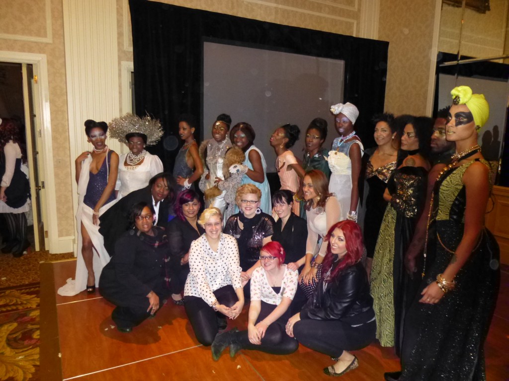 Models and local students who helped with the show