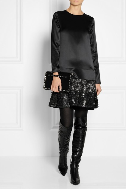 Belstaff Campden embellished silk-satin dress