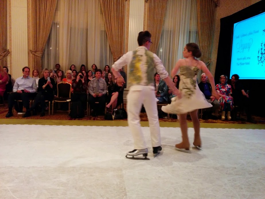 Timothy skates during the show