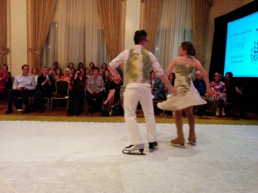 Timothy skates during the show